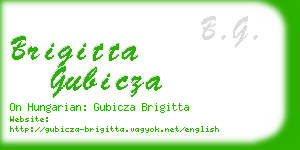 brigitta gubicza business card